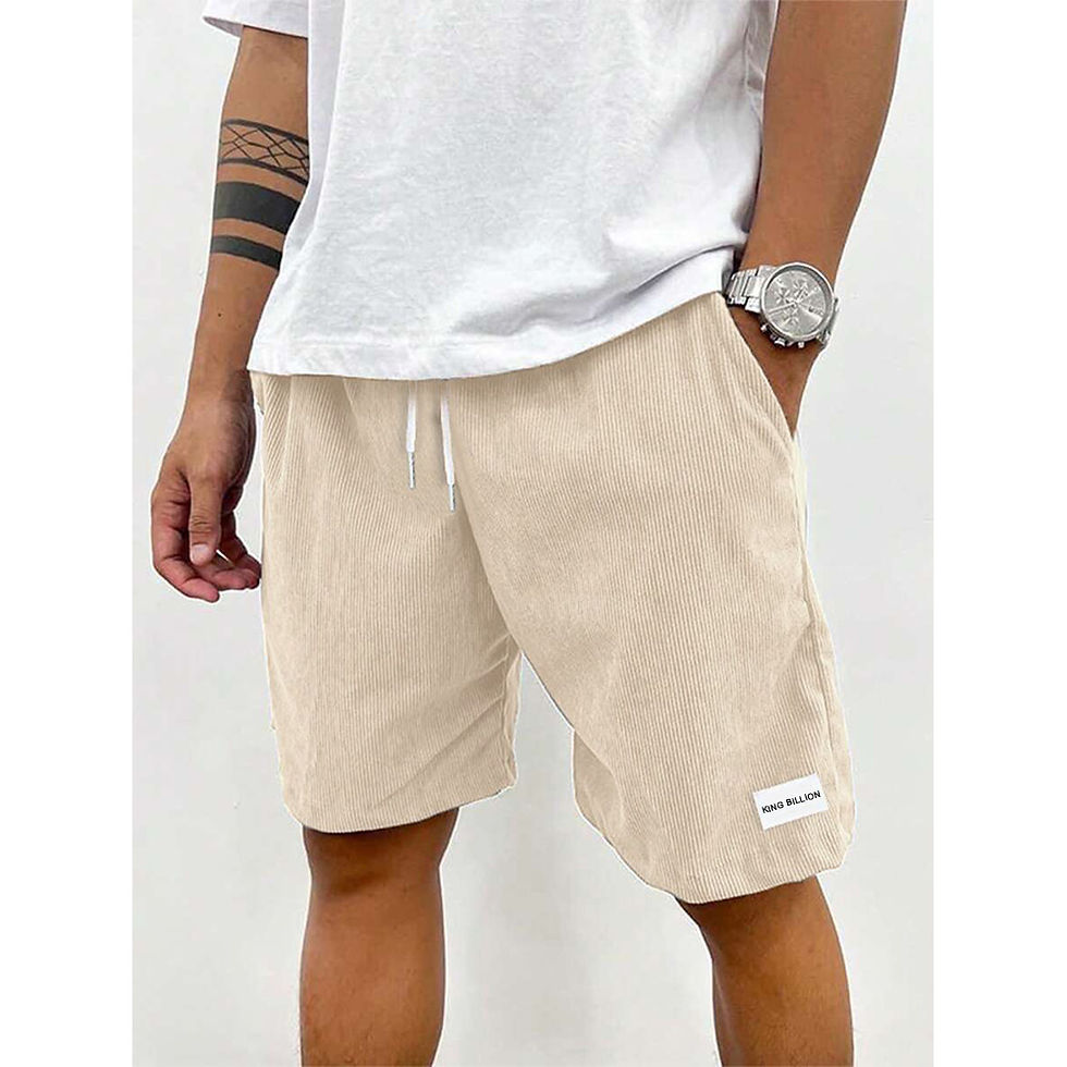 Thumbnail: Summer Men Corduroy Sweatpants Casual Shorts Men's Beach Shorts Basketball Short