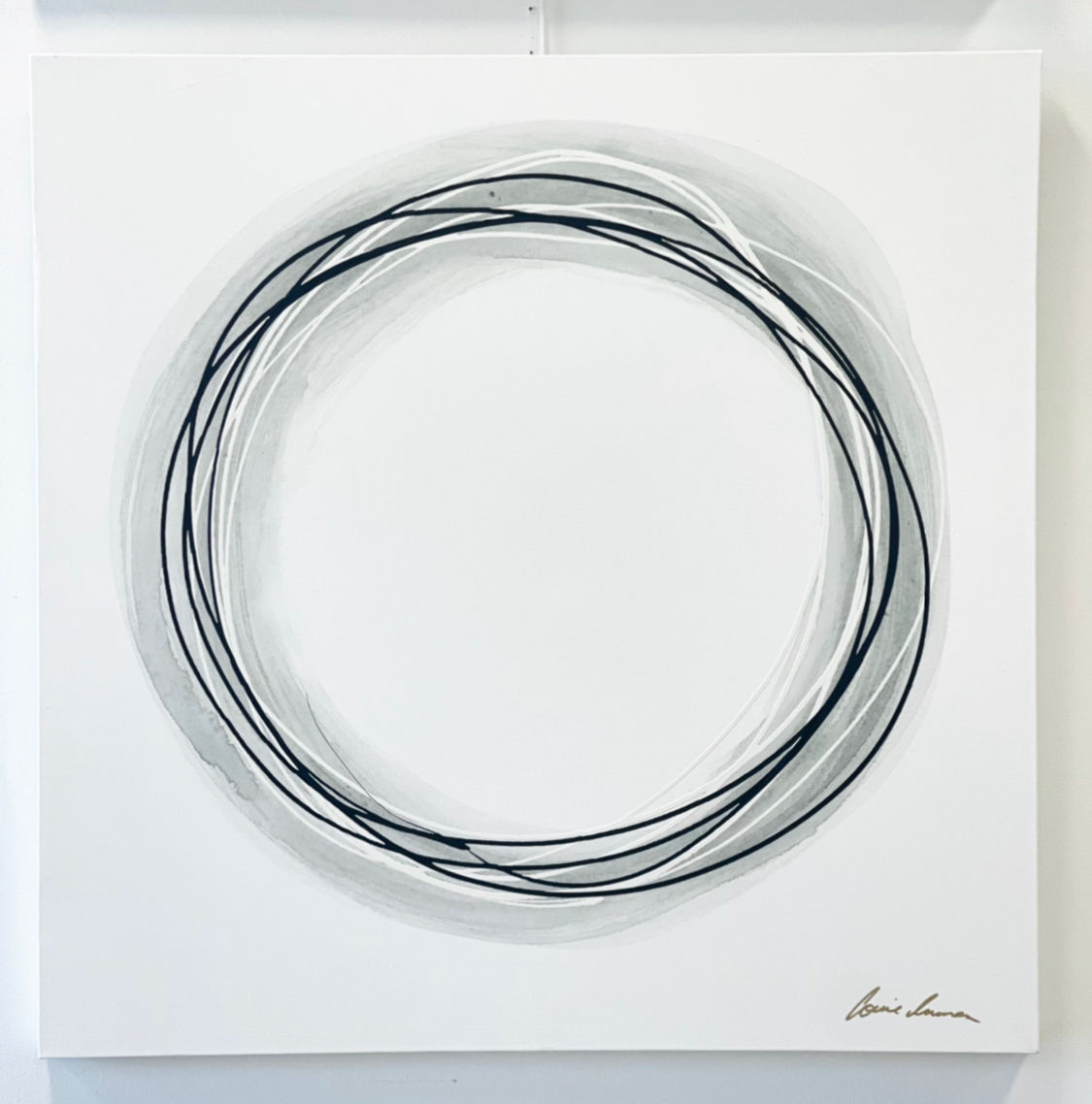 Messy Circle - Charcoal