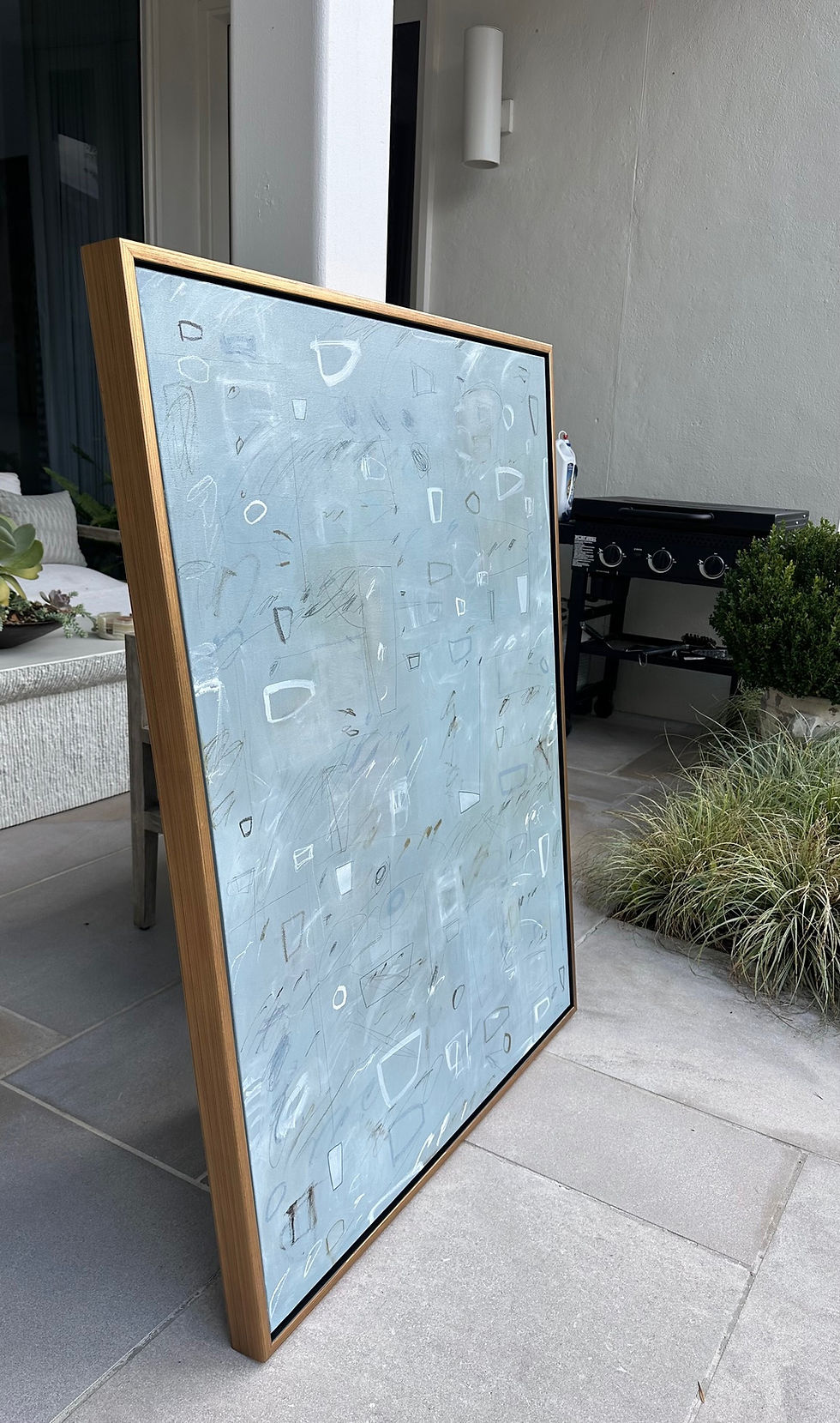 Thumbnail: Marks on Powder Blue by Liz Thompson