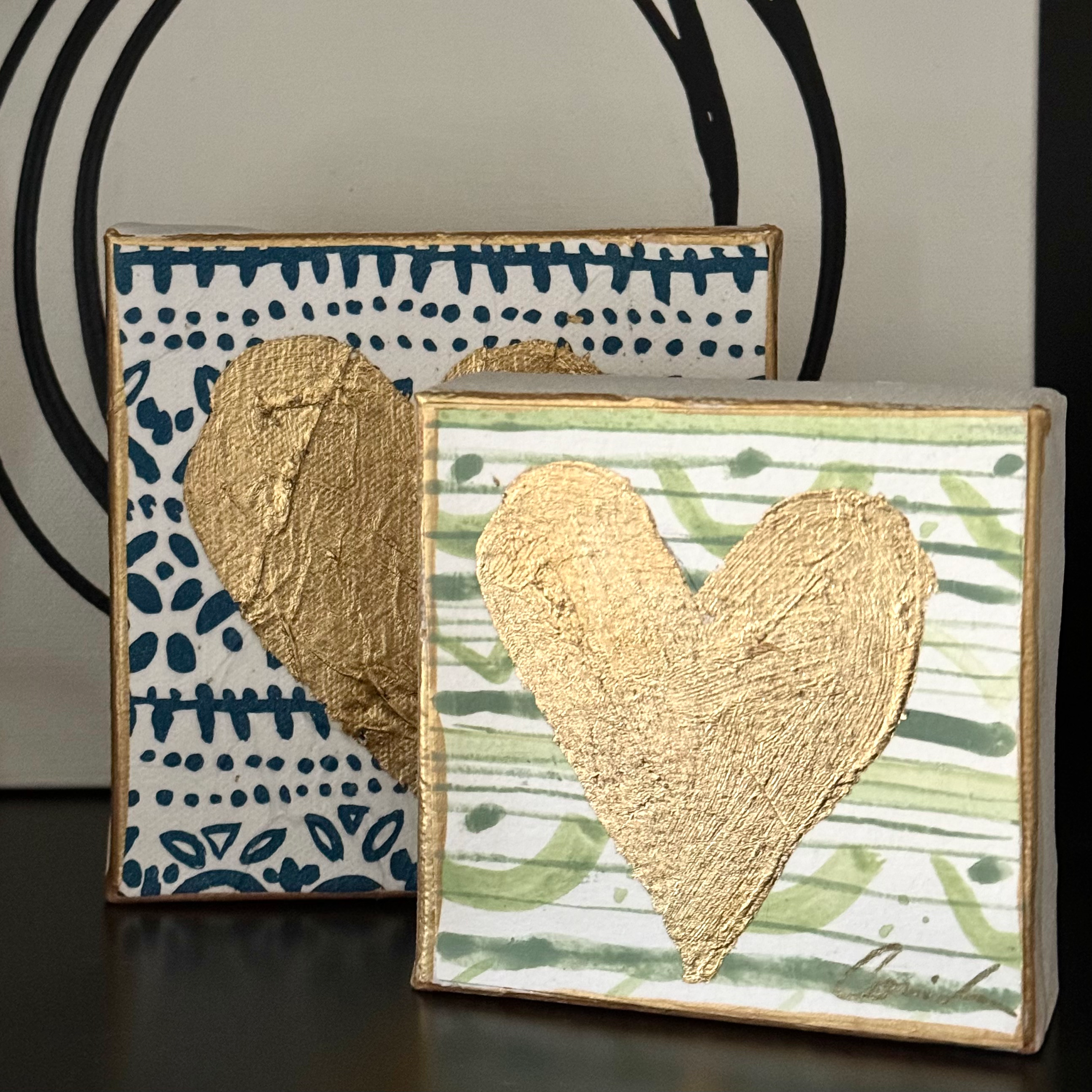 Gold Leaf Hearts