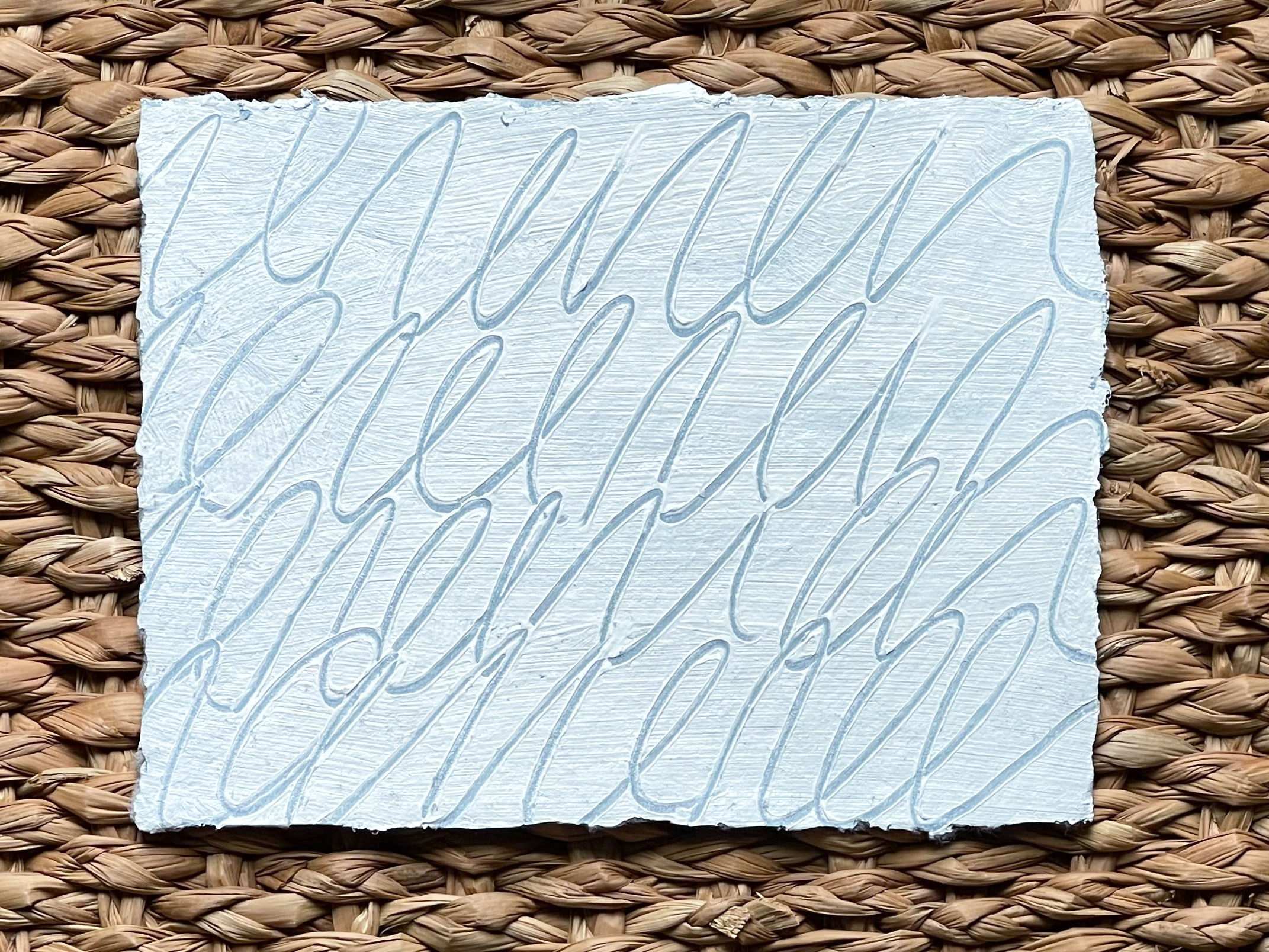 Cursive Blue + White II