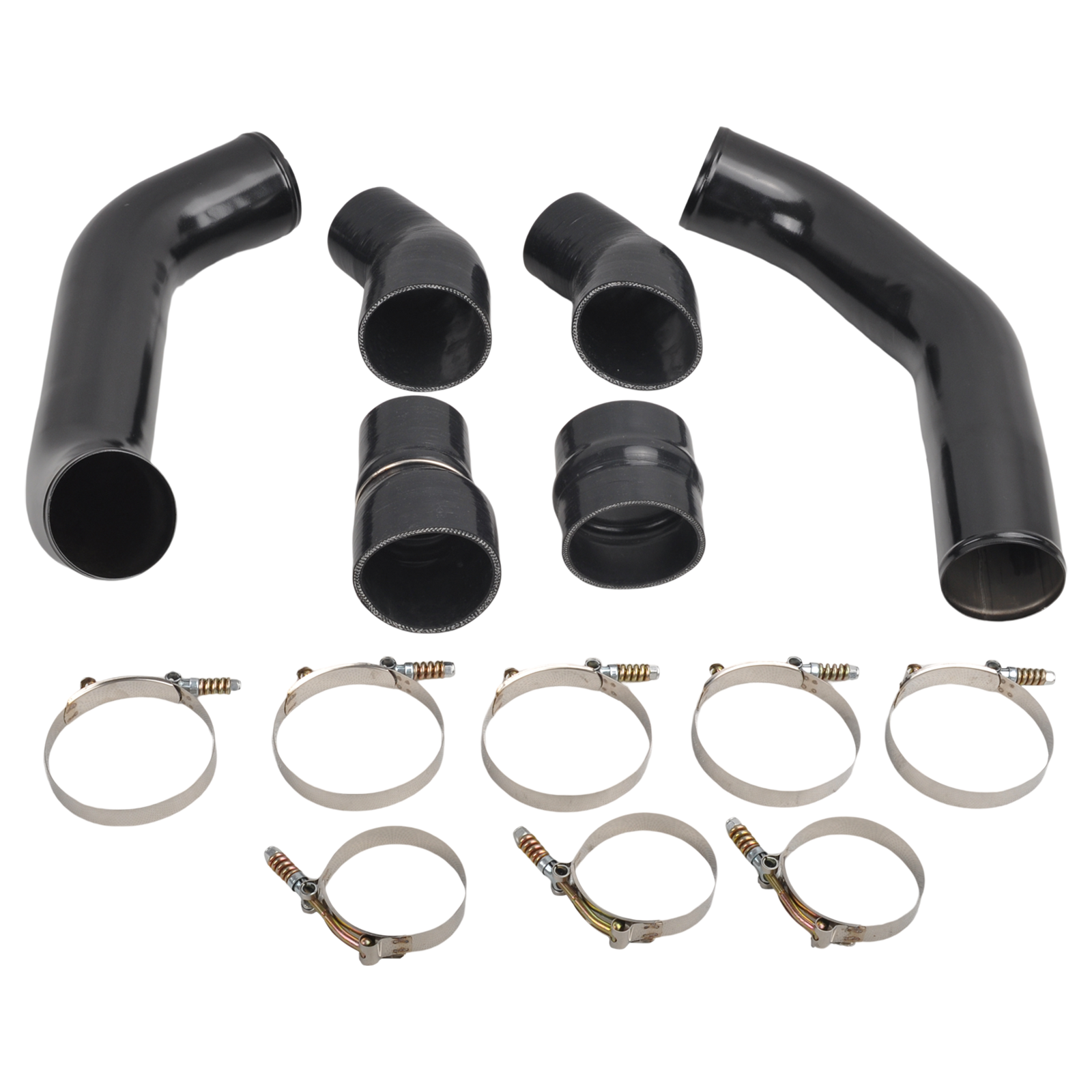 Stainless Steel Black Intercooler Pipes For 13-18 Dodge Ram 6.7L Cummins Diesel
