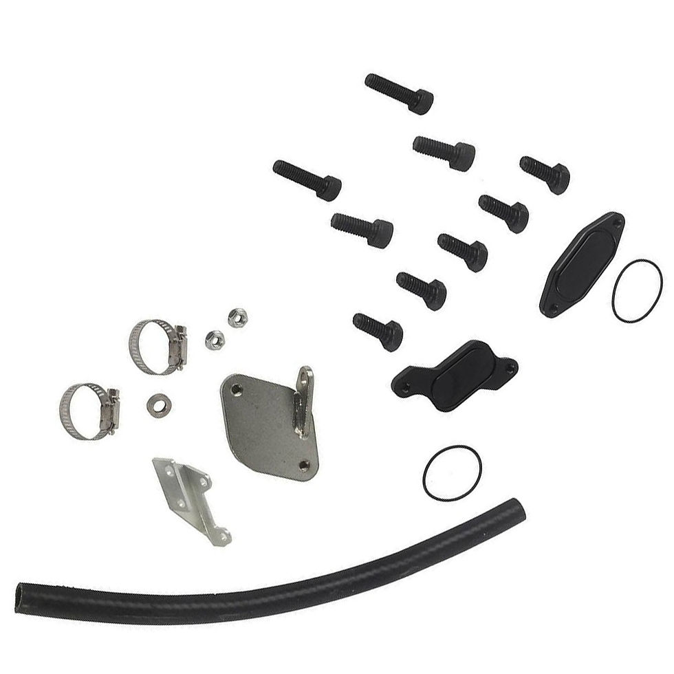 Thumbnail: 2006-2007 Duramax LBZ 6.6L - EGR Delete Valve Cooler Kit for Silverado & Serra