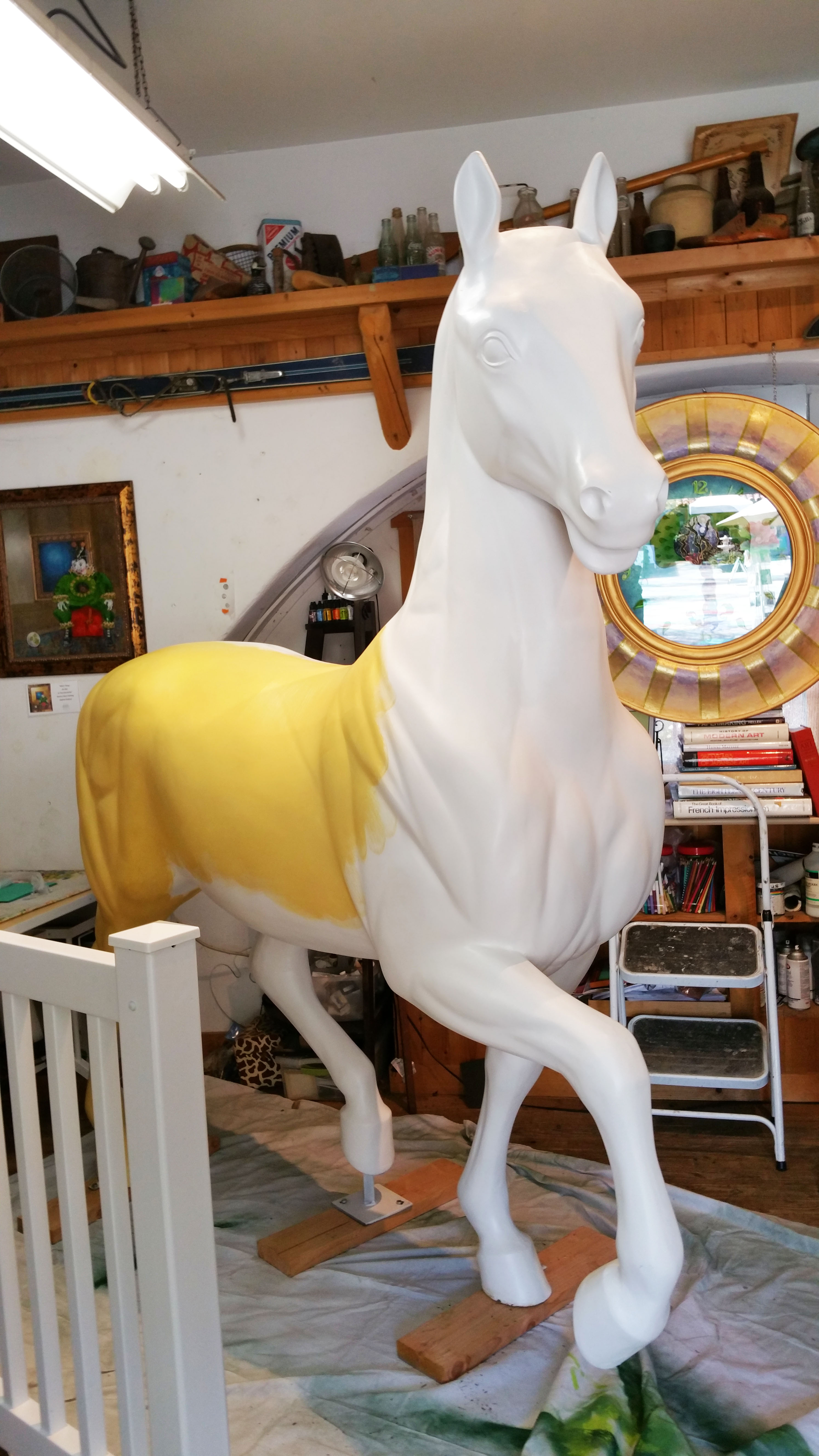 Naples yellow base coat