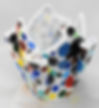 Thumbnail: Fused Glass Candle Holder - Fused Colored Dots