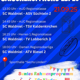 🎉 Saisoneröffnung 2025/26 – Heimspieltag beim SC Waldniel! 🎉