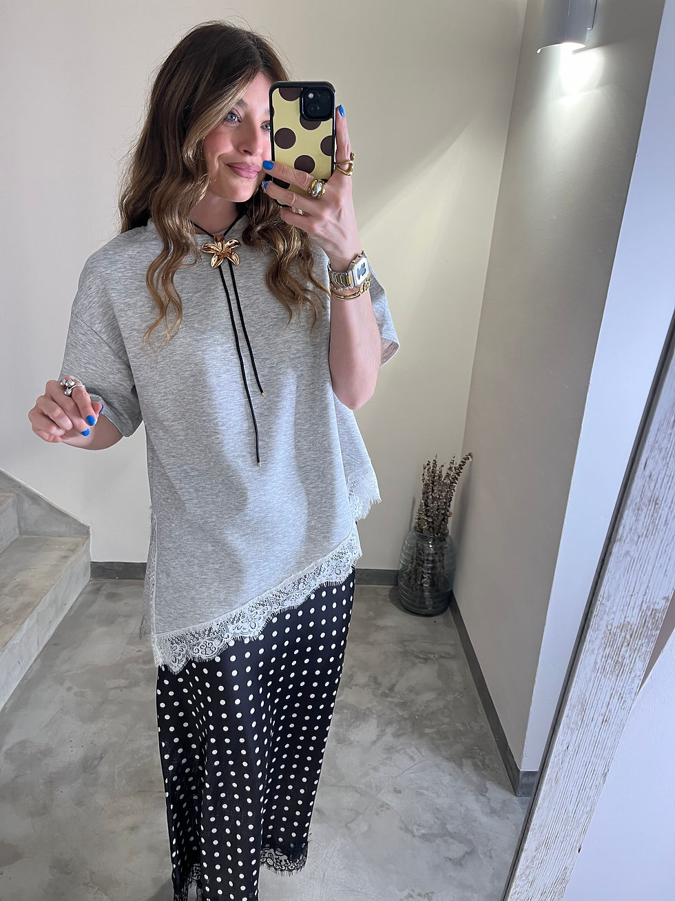 Miniatura: Camiseta corta encaje