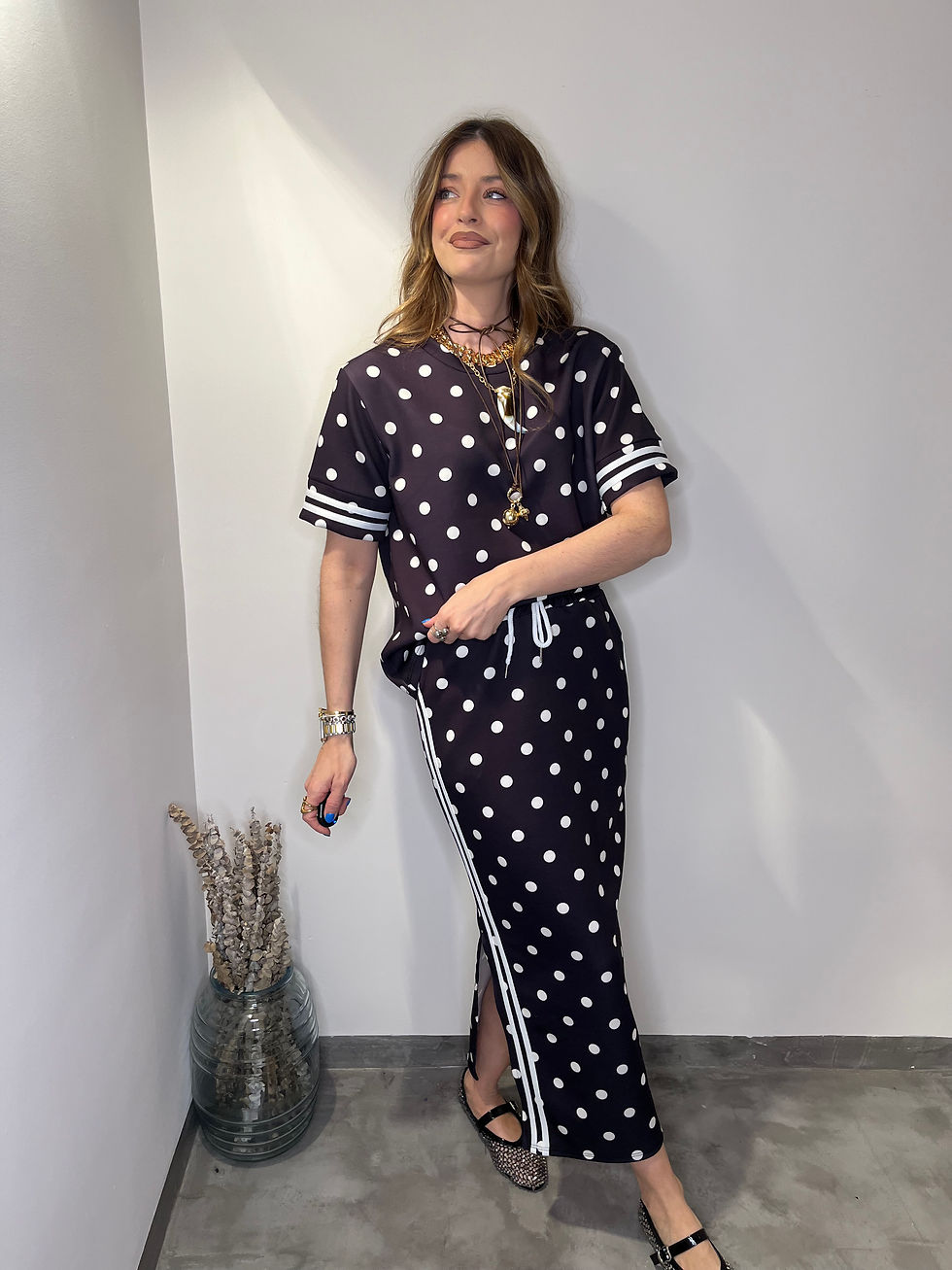 Miniatura: Conjunto falda lunares