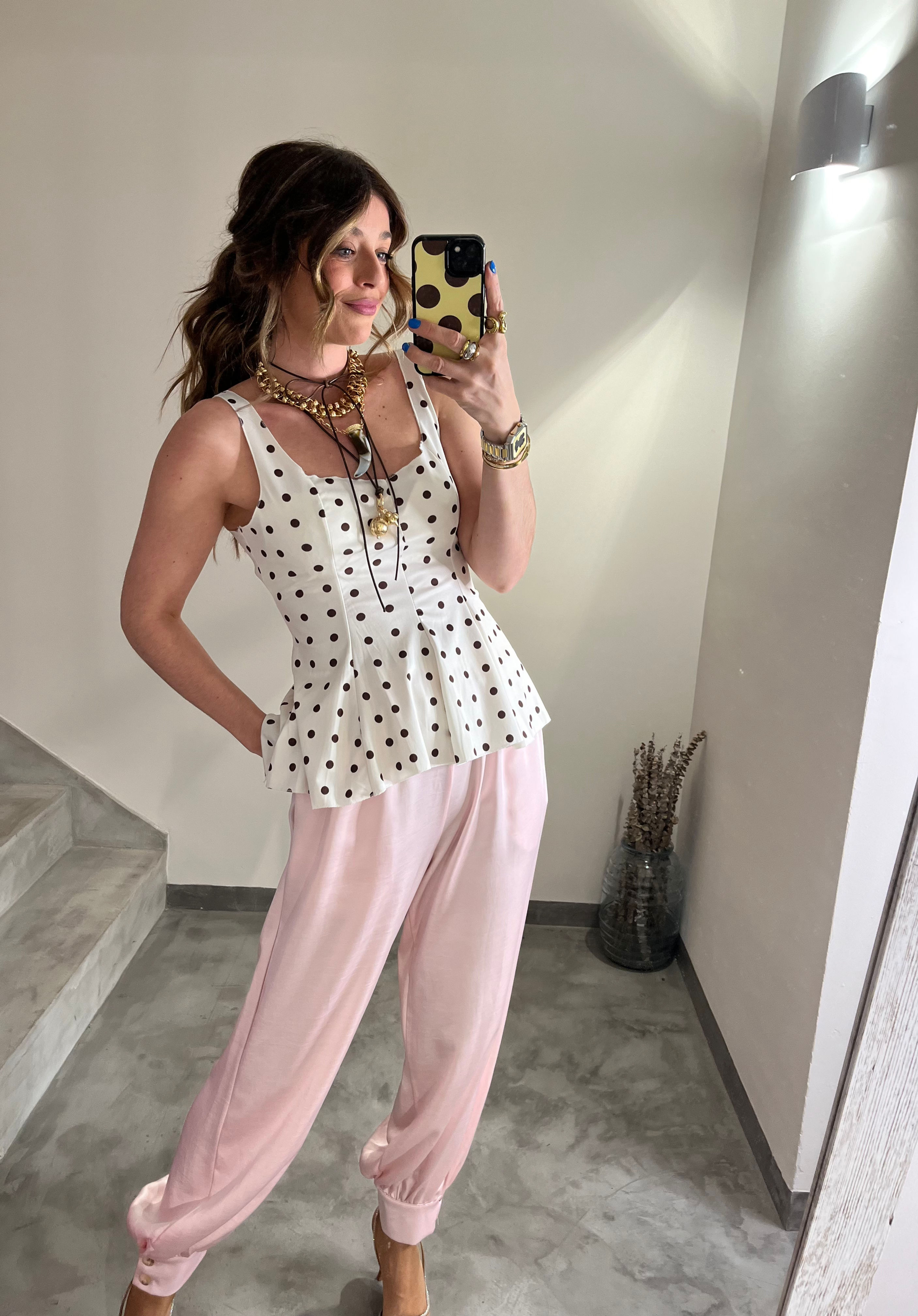 Top entallado volante