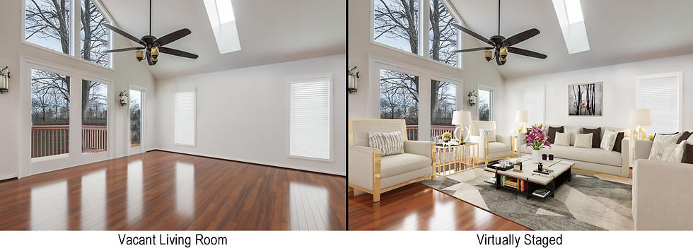 Images of before and after Virtually Staging
