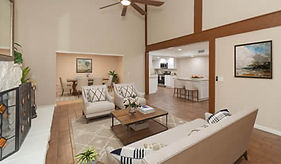 Image of a house with a virtual home staging - Transitional Design