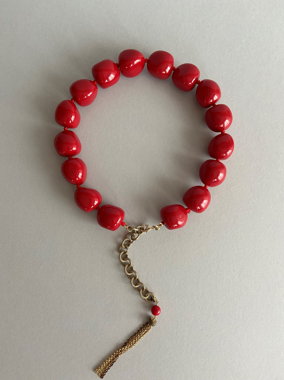 Miniatura: Collana Femme palline grandi rossa