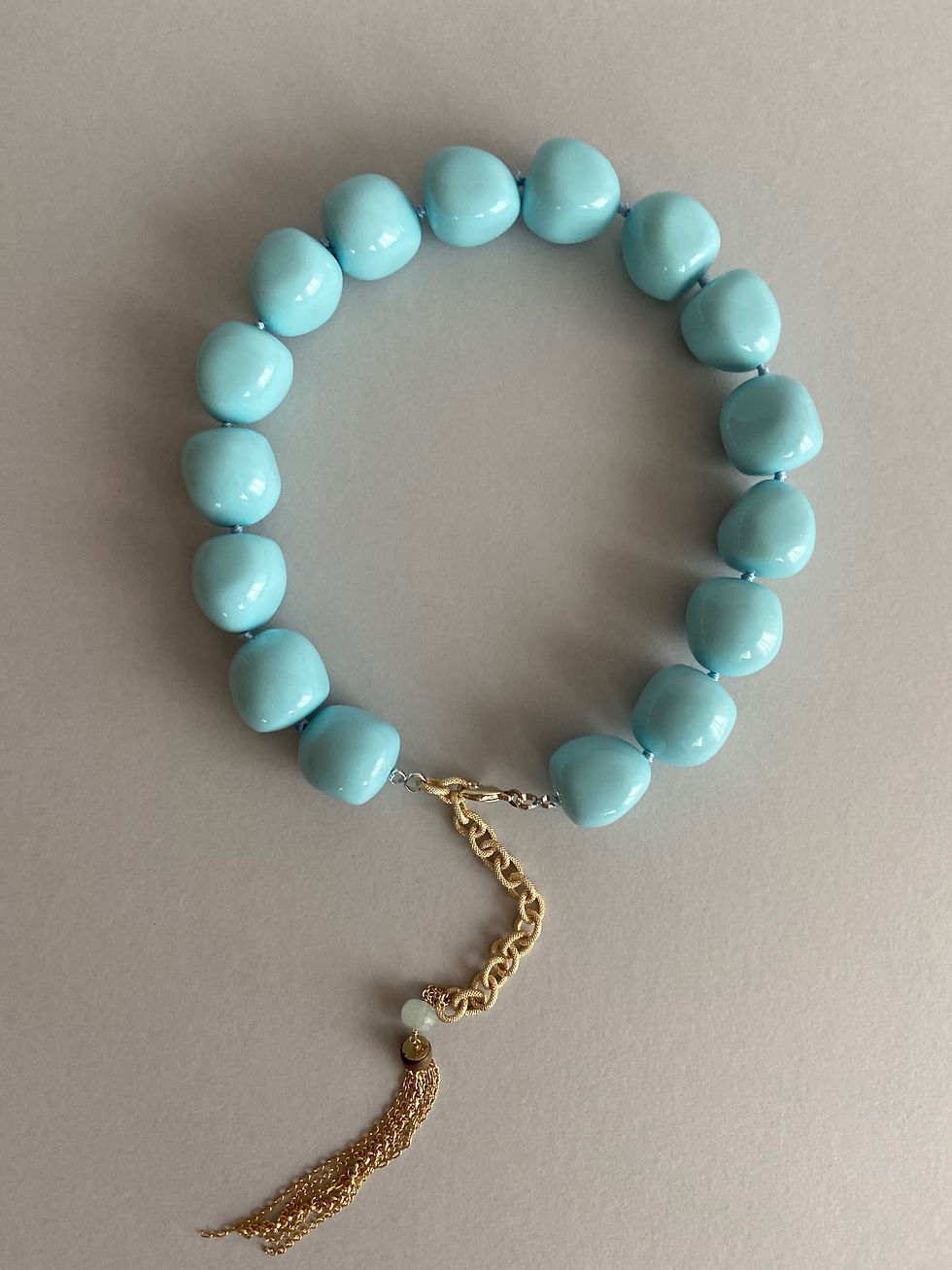 Miniatura: Collana Femme palline grosse turchesi