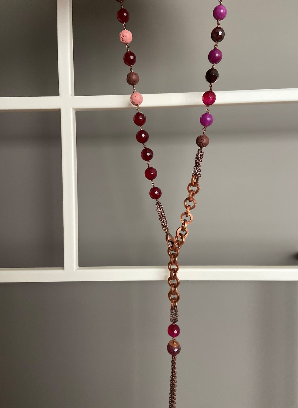 Miniatura: Cintura Dorota bordeaux/rosa