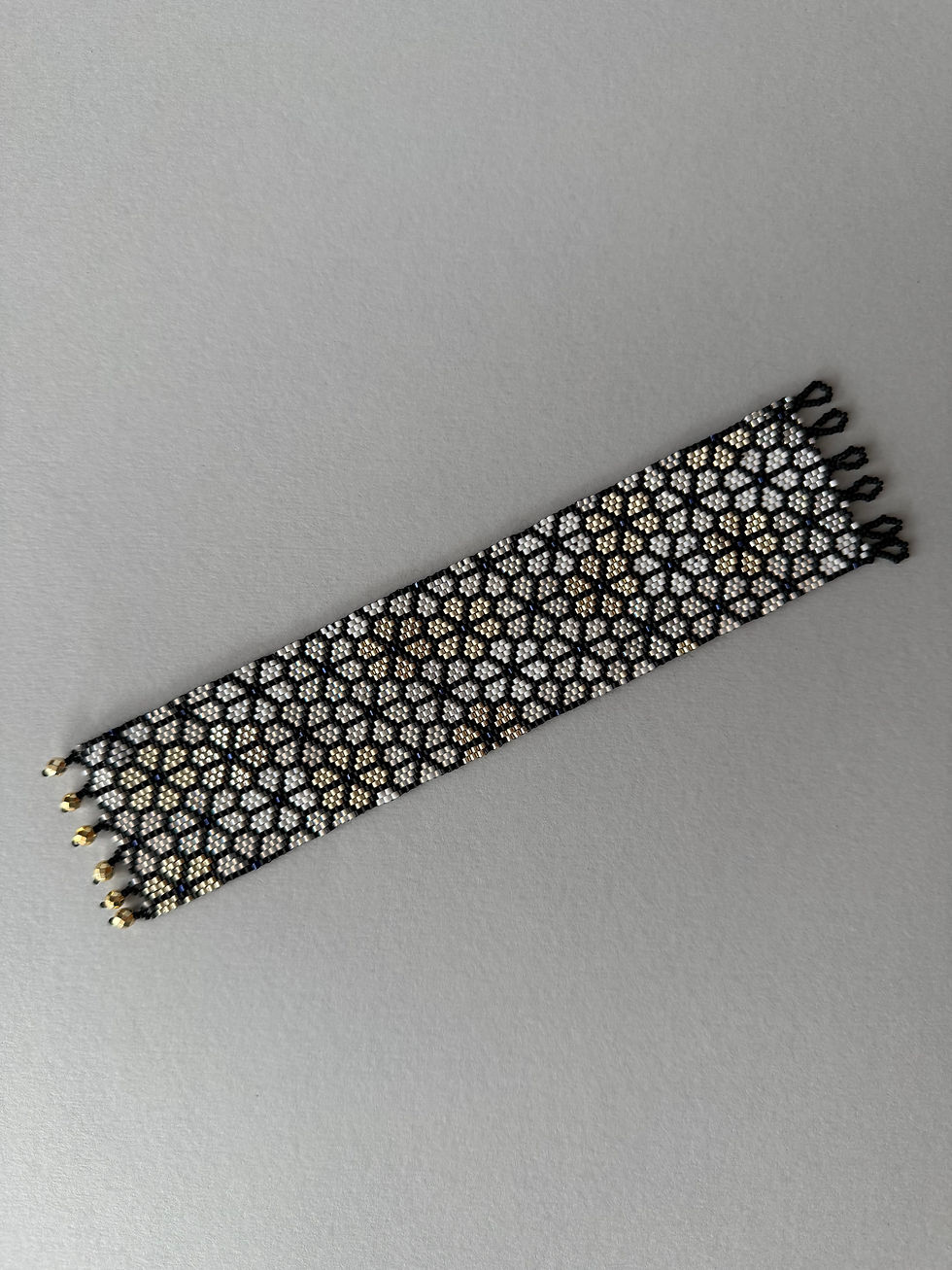 Miniatura: Braccialetto Tokyo Fiori bianco/nero