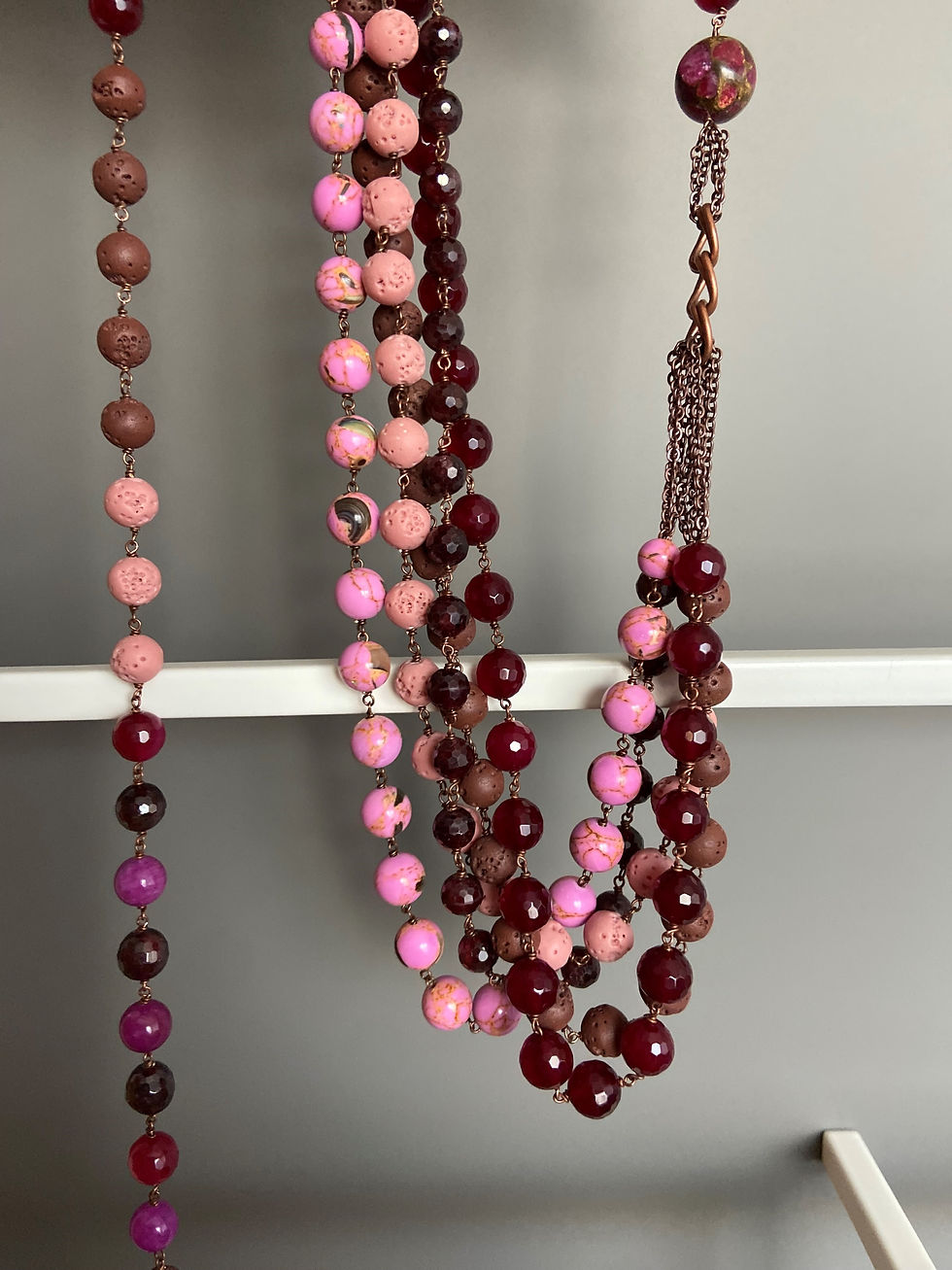Miniatura: Cintura Dorota bordeaux/rosa