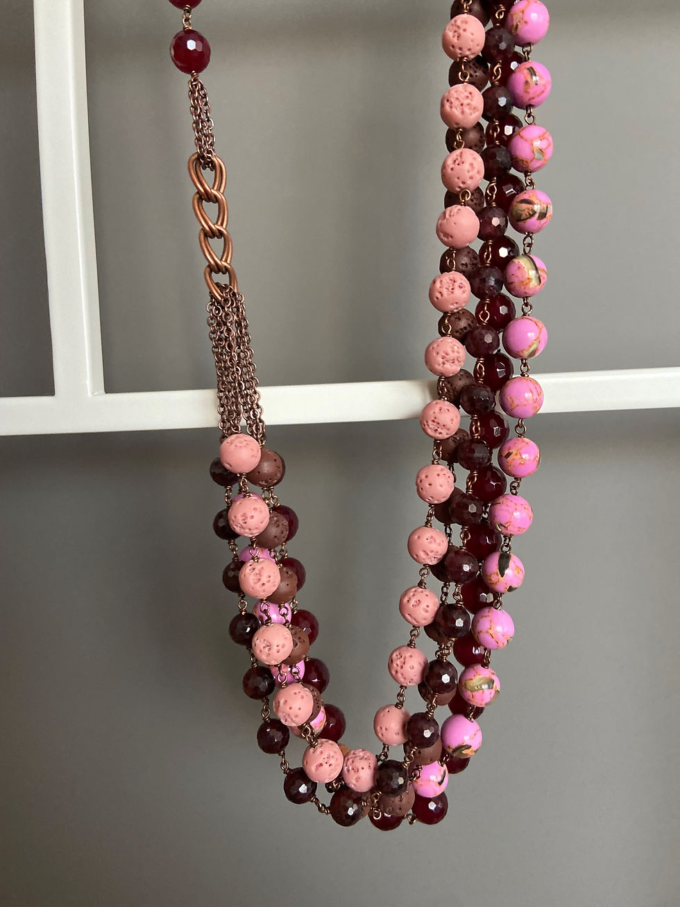 Miniatura: Cintura Dorota bordeaux/rosa