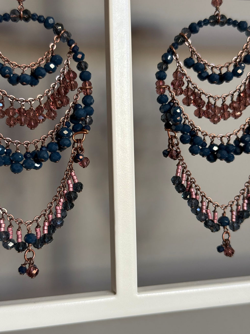 Miniatura: Orecchini Sparkling Milena blu/bordeaux