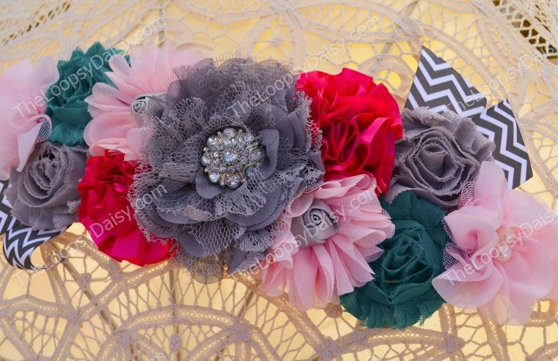 Jewel Tone "Gender Reveal" Maternity Sash