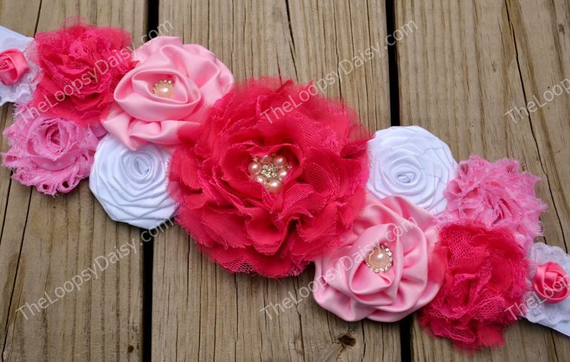 Feminine "It's a Girl" Maternity Sash