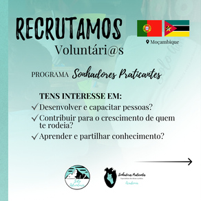 Candidaturas Voluntariado - Programa Sonhadores Praticantes Moçambique