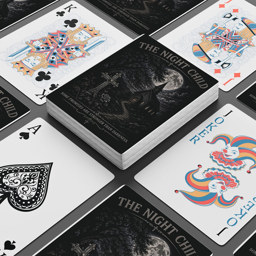 Thumbnail: The Night Child Poker Playing Cards — Gothic Moonlit Church Deck