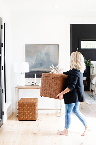 Home organization in progress before a move