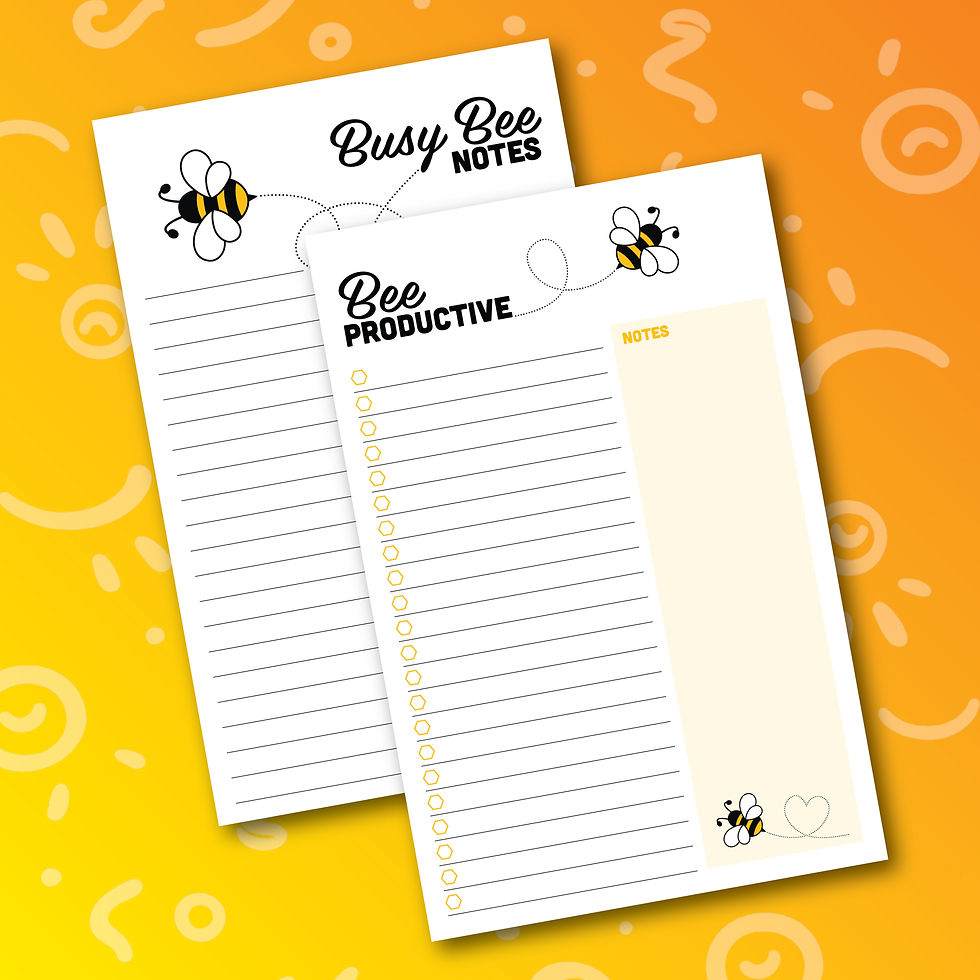 Thumbnail: Bee Productive & Busy Bee Notepad Set