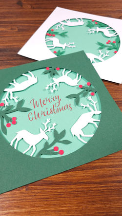 Papercut Christmas Card