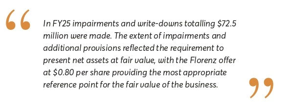 The above text is excerpted from page 20 of the Grant Samuel report which advises Comvita shareholders on the Florenz takeover bid. It implies that Grant Samuel may have referenced the NZc80 per share offer in determining “fair value” for Comvita.
