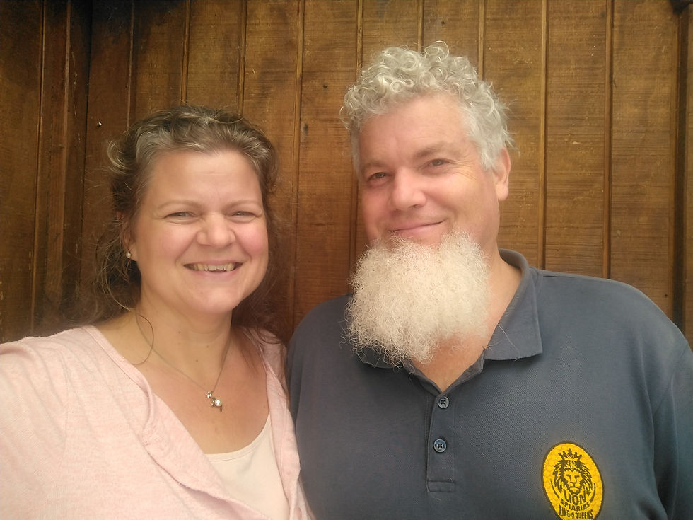 Lion Apiaries owners Sara and Dallas Russ.