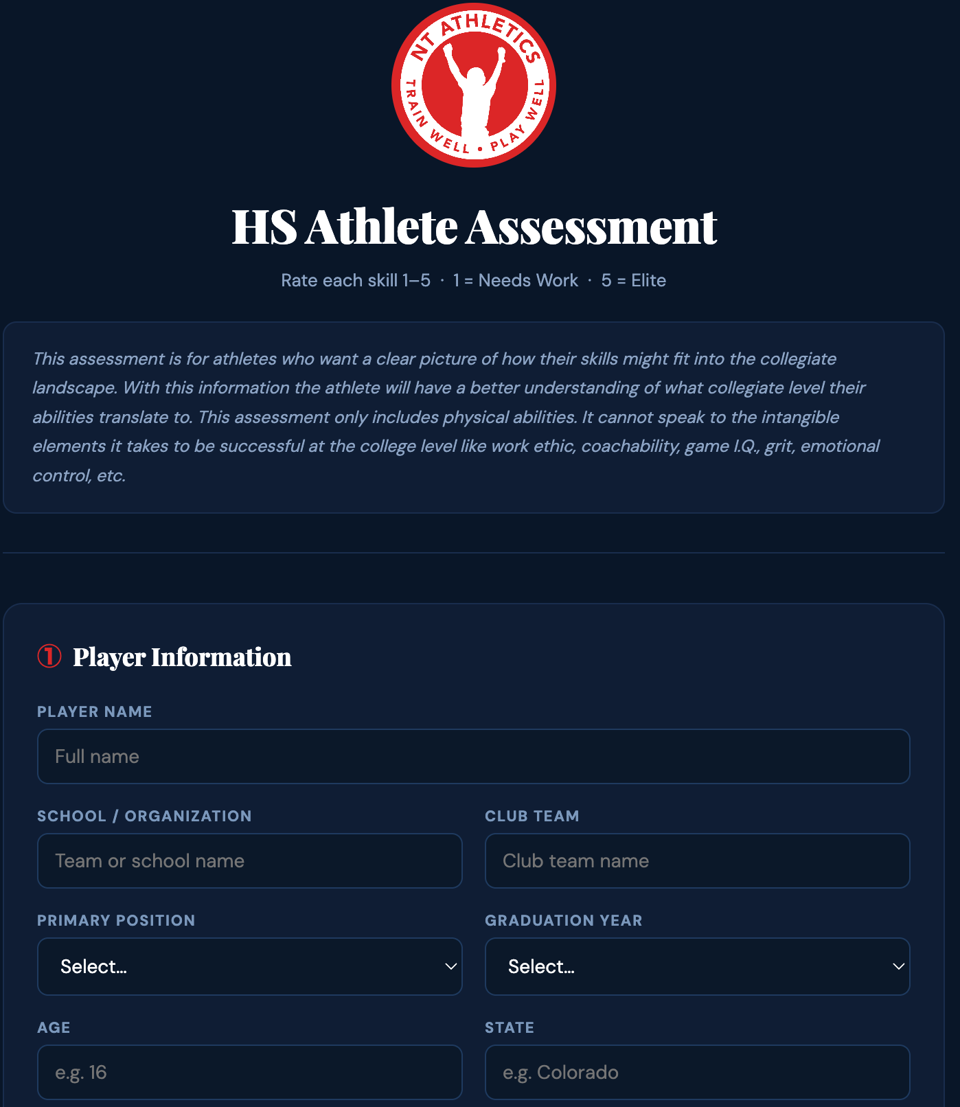 Athlete Assessment- Where Can I Play?