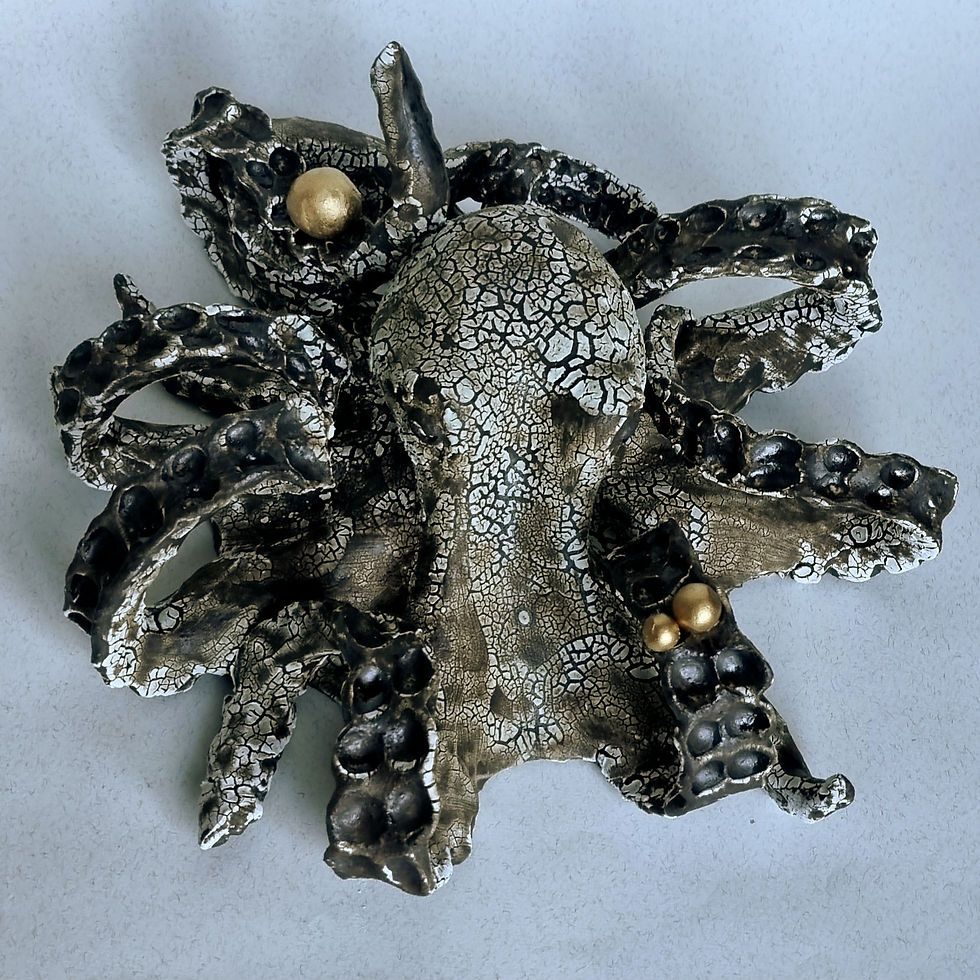 Miniature : Poulpe style bronze - bronze style octopus