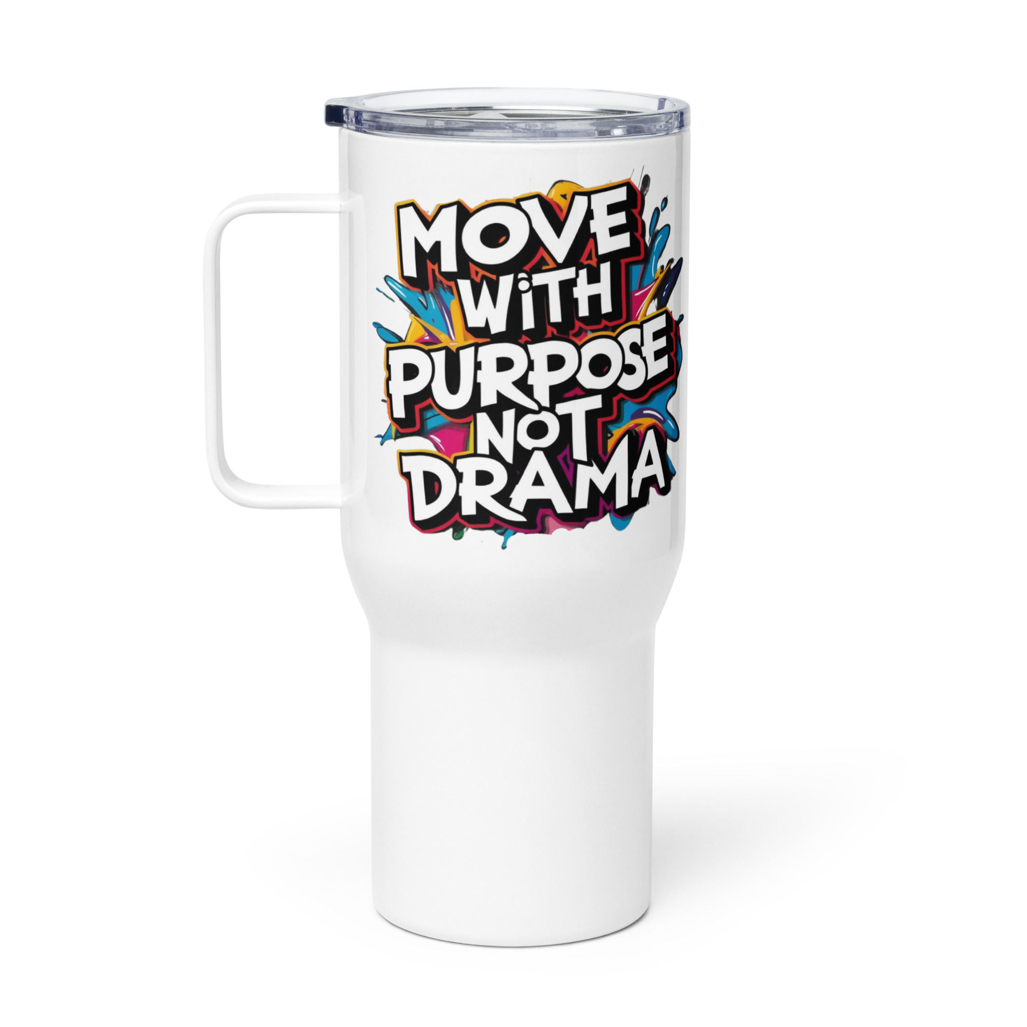 Move with purpose travel mug