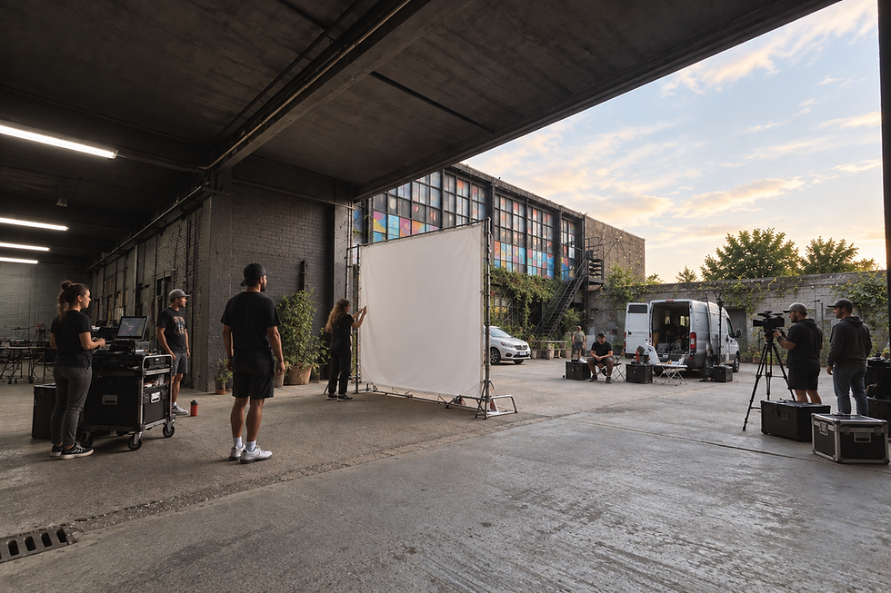 Outdoor photography and filming space at Abstract Studios Manchester