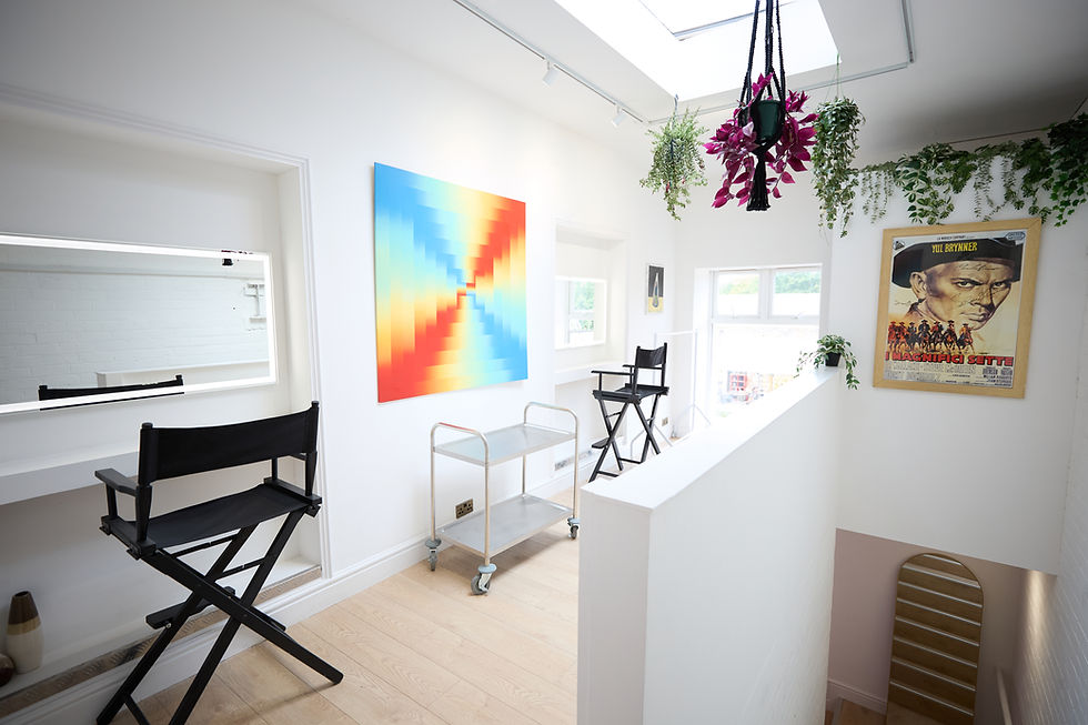 Makeup and changing area at Abstract Studios Manchester