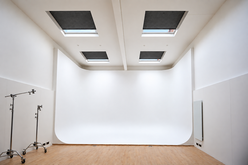White infinity cove photography studio in Manchester
