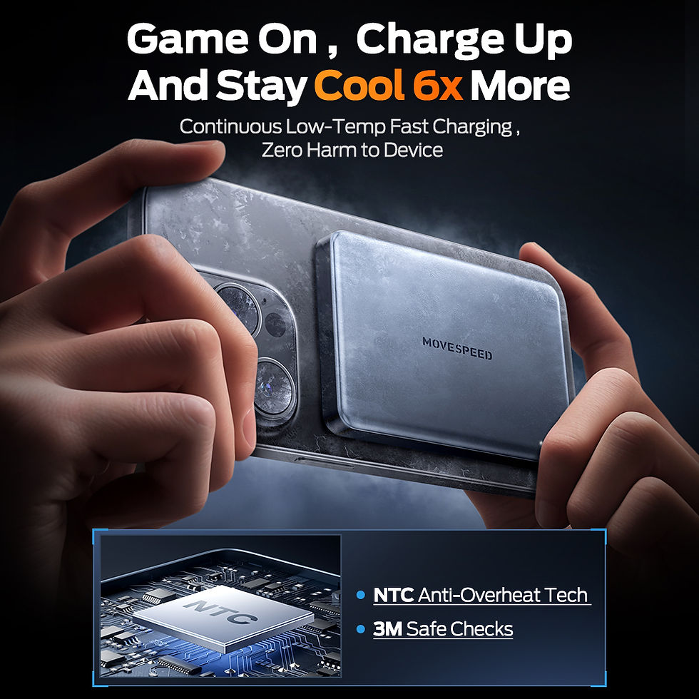 Thumbnail: MOVESPEED S10 Slim Magnetic Power Bank 10000mAh PD20W Portable Charger Wireless 