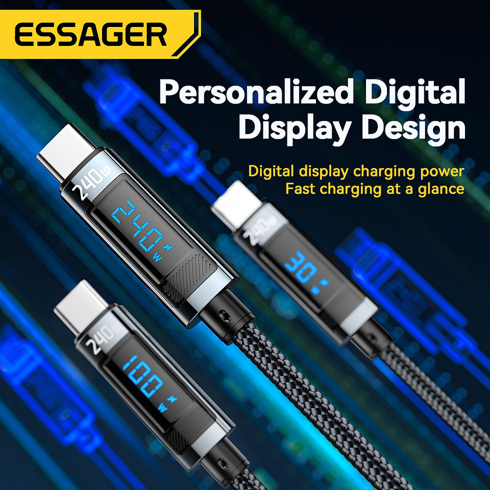 Thumbnail: Essager 240W USB Type C To USB C Cable 100W PD 3.1 Fast Charging Charger Wire Fo