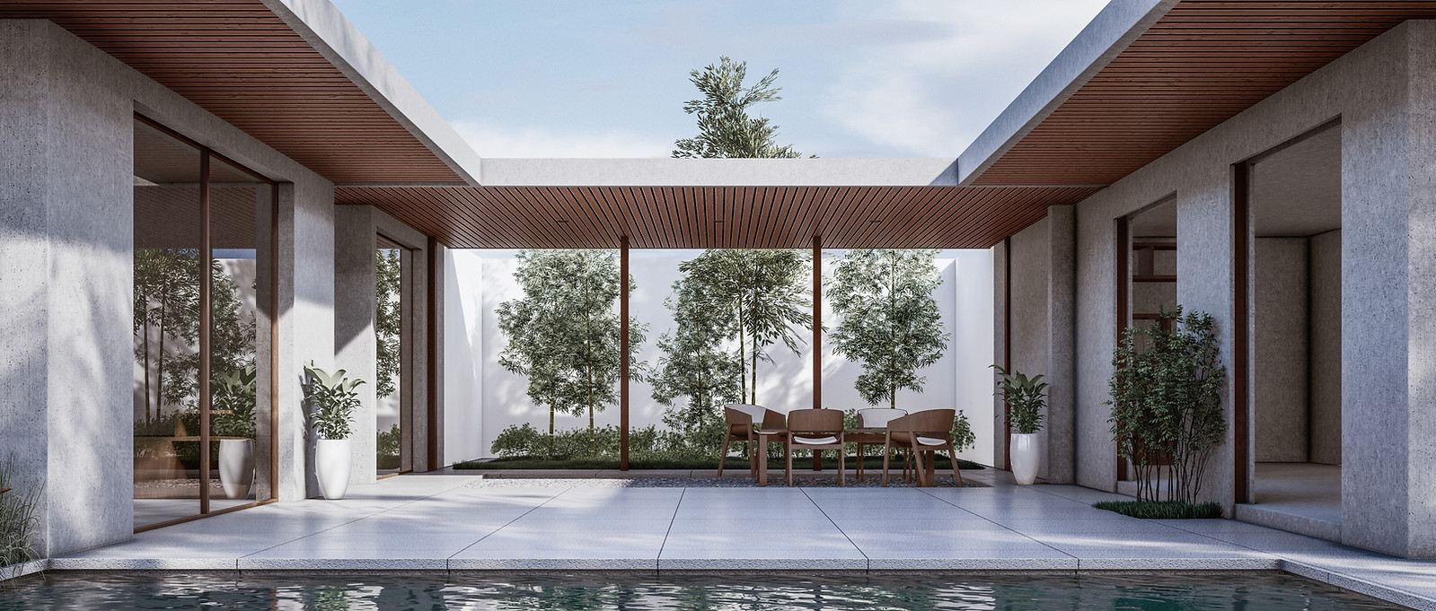 Habitação com Piscina e Jardim interior