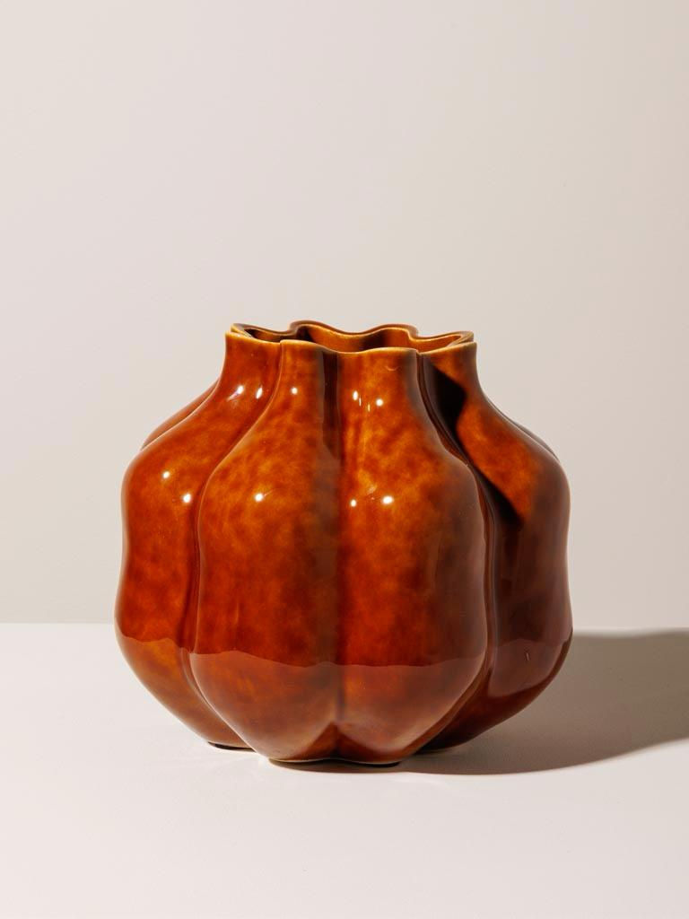 Vaso in ceramica ocra "Calcium"