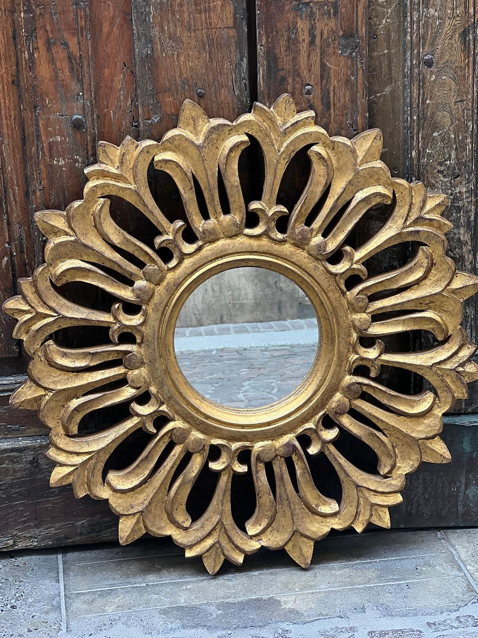 Specchio in legno con cornice decori "Valentine"