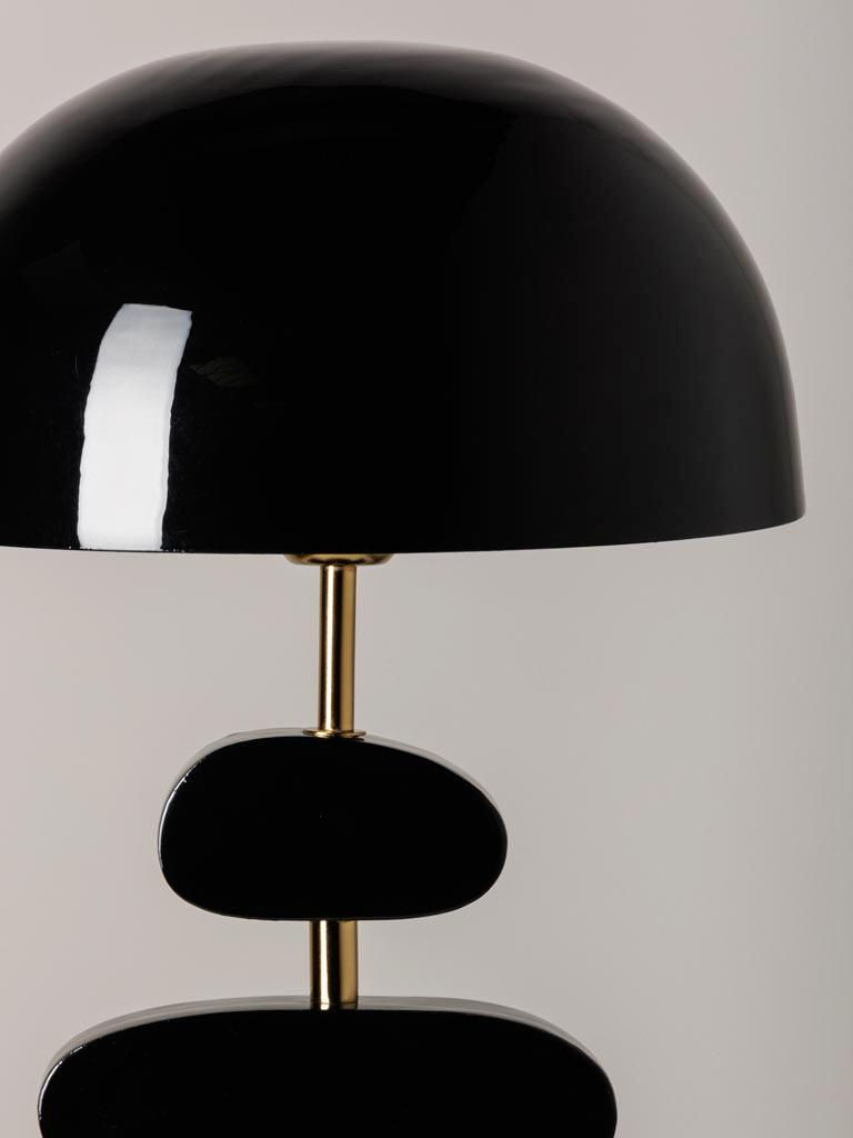 Miniatura: Lampada in metallo laccato nero e oro a fungo "Livello"