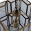 Miniatura: Lampadario in vetro satinato e metallo dorato riquadri Laura