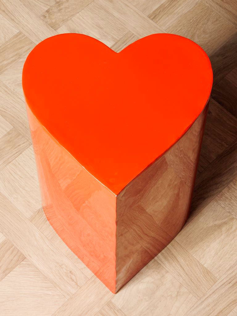 Miniatura: Tavolino/Sgabello in metallo rosso Cuore Poker