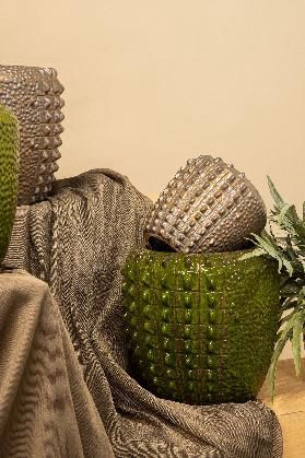Miniatura: Vaso verde scuro in ceramica coccodrillo "Crocco"