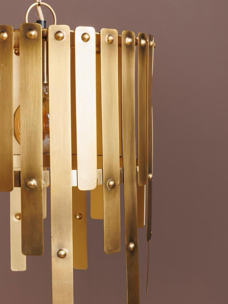 Miniatura: Lampadario in metallo stecche dorate "P.Model"