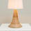 Miniatura: Lampada da tavolo in rattan con cappello di lino "Tournis"