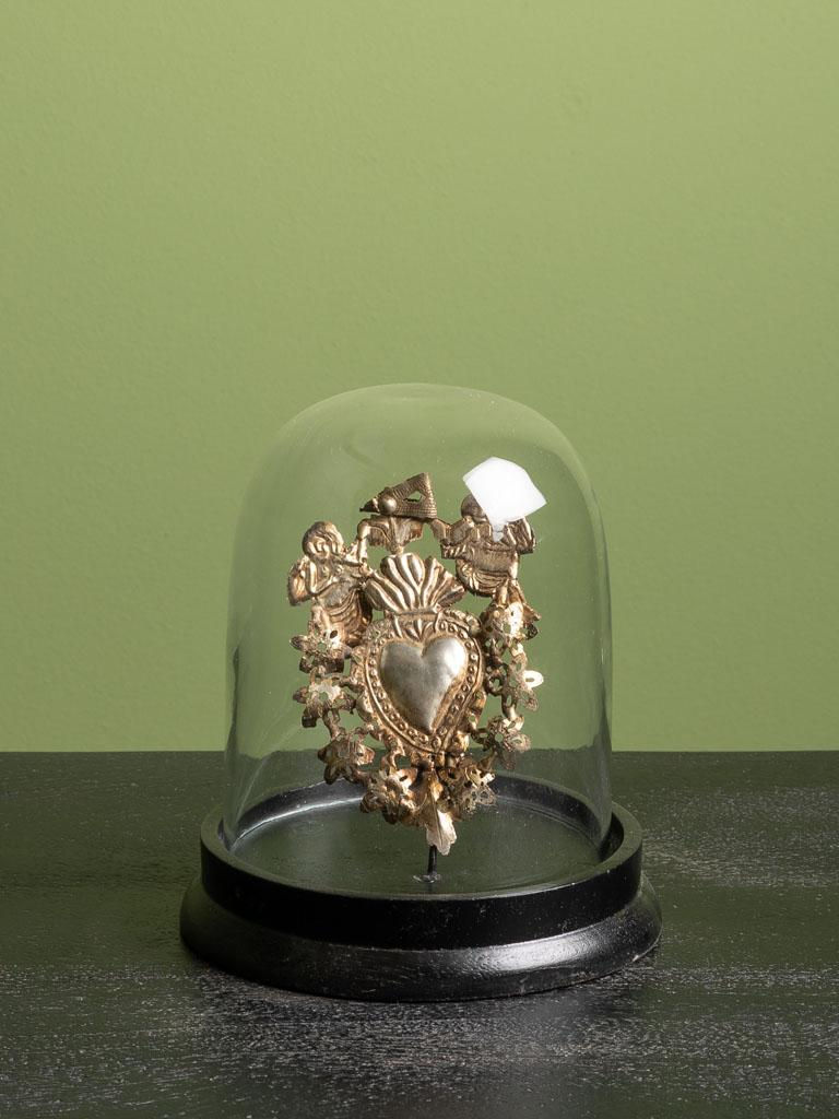Teca ex voto con cuore dorato