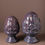 Miniatura: Set di due pigne di ceramica porpora